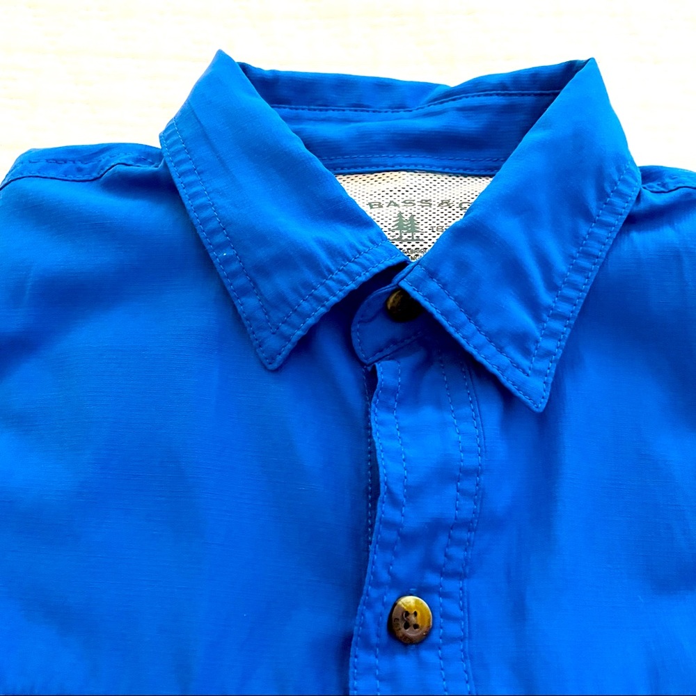 G H Bass Co Short Sleeve Men’s Shirt Blue Medium